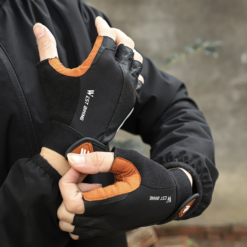 

WEST BIKING Half Finger Bike Cycling Gloves Anti-slip Breathable Men Anti-shock Outdoor Sport MTB Bicycle Motorcycle Glovesg