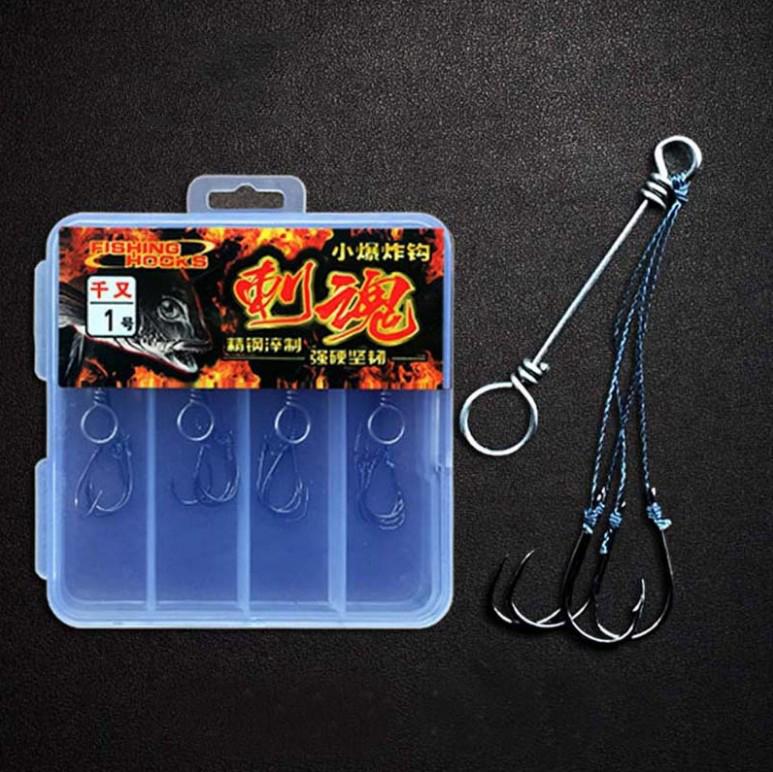 

4Pcs/Lot Explosion Fishing Hook Lure Bait Sharp Small Hooks