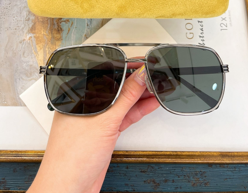 

Pilot Sunglasses 0981 Gunmetal Silver green Sunnies gafas de sol de Men sunglasses UV400 Protection Eyewear with Box