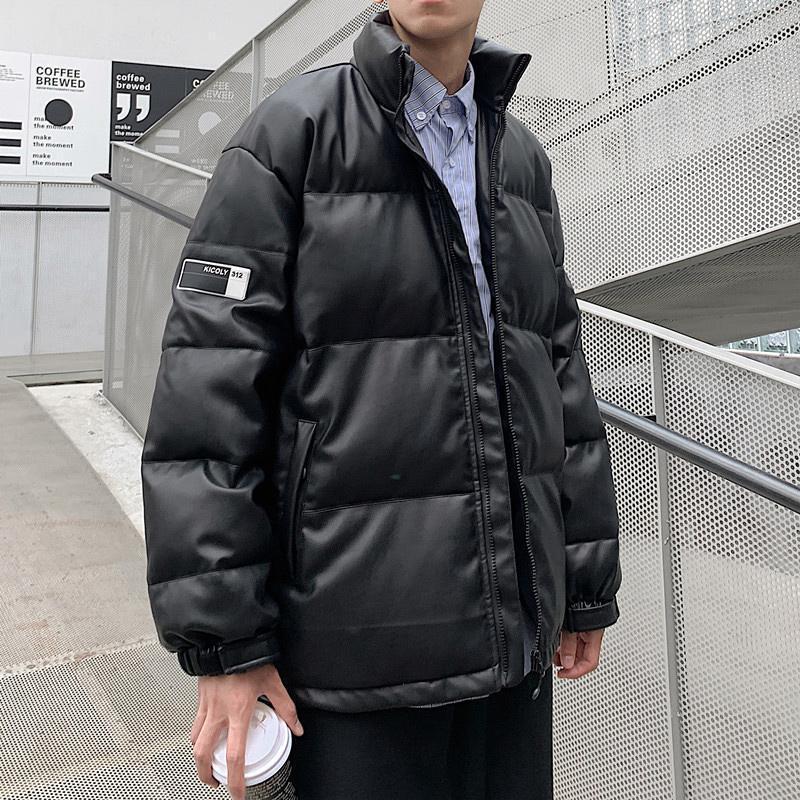 

Men's Down & Parkas Winter Men Trench Padding Jacket Hooded Padded Streetwear Vintage Fashion 2xl Slim Casual Thicken Warm Coats KK60MF1, Black