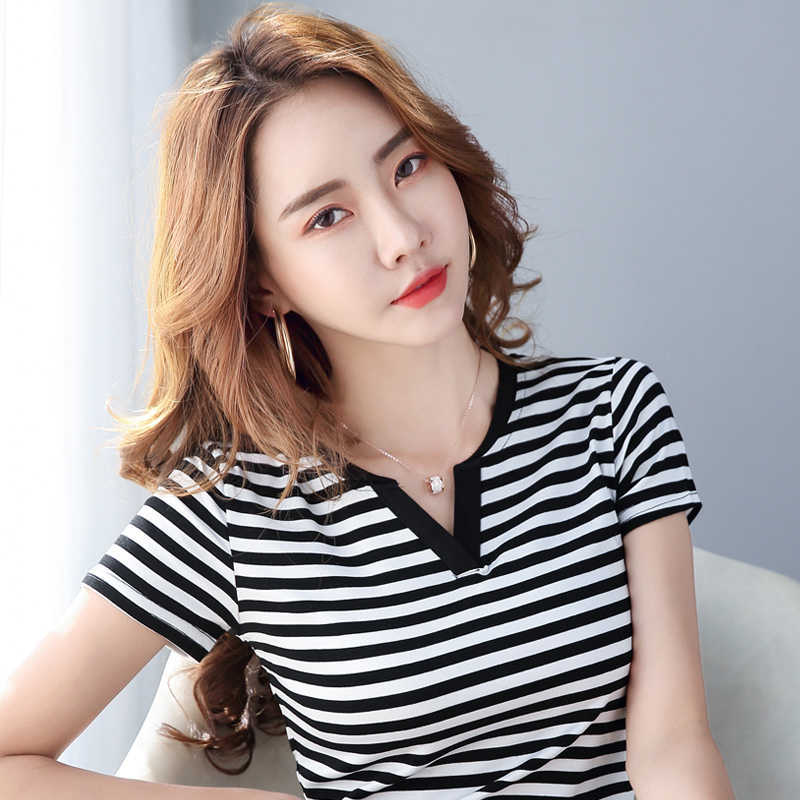 

Fashion White T shirt Women Clothes Casual Summer Tops Female T-shirt Black Tee Shirt Femme Short Sleeve Cotton Tops 210604, Brown