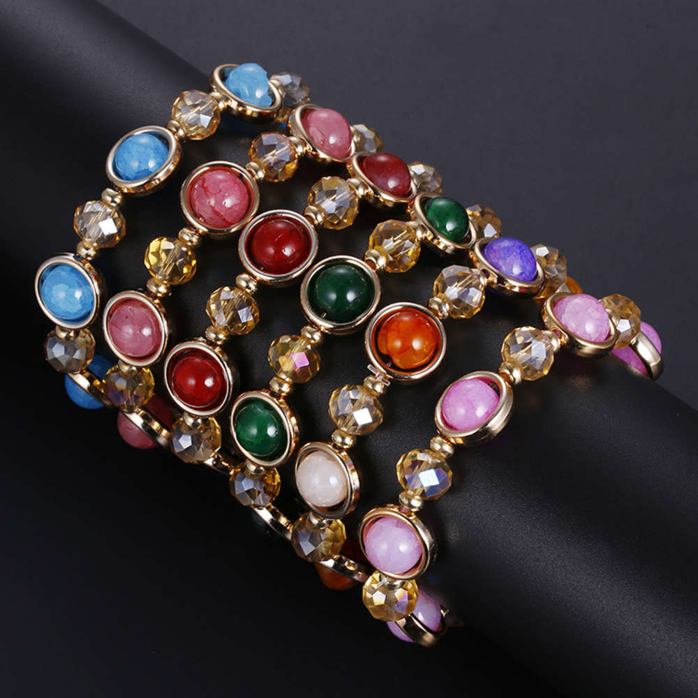 

Hand catenary Korean dragon agate jade bracelet simple fashion versatile Crystal Bracelet, Golden;silver