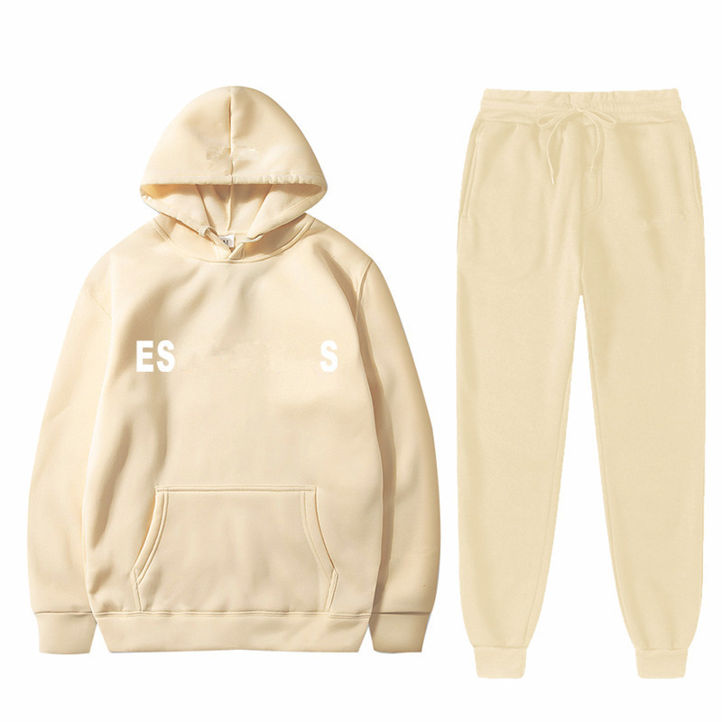 

Essentials+ Sweatpants Suits Street Stitching Style Hoodie Sweatshirts Men's Spring and Autumn Fashion Hoodi65ci, Black