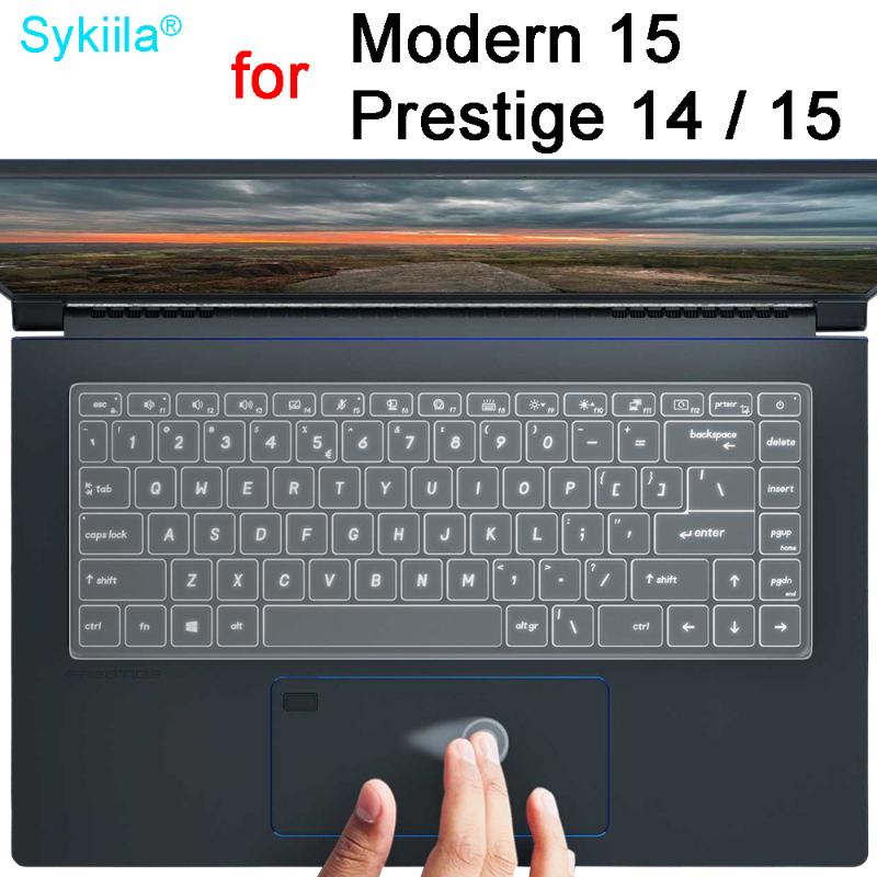 

Keyboard Cover For MSI Modern 15 Prestige 14 2021 A10M A10R8 Black Clear Transparent Silicone TPU Skin Case Protective Laptop Covers