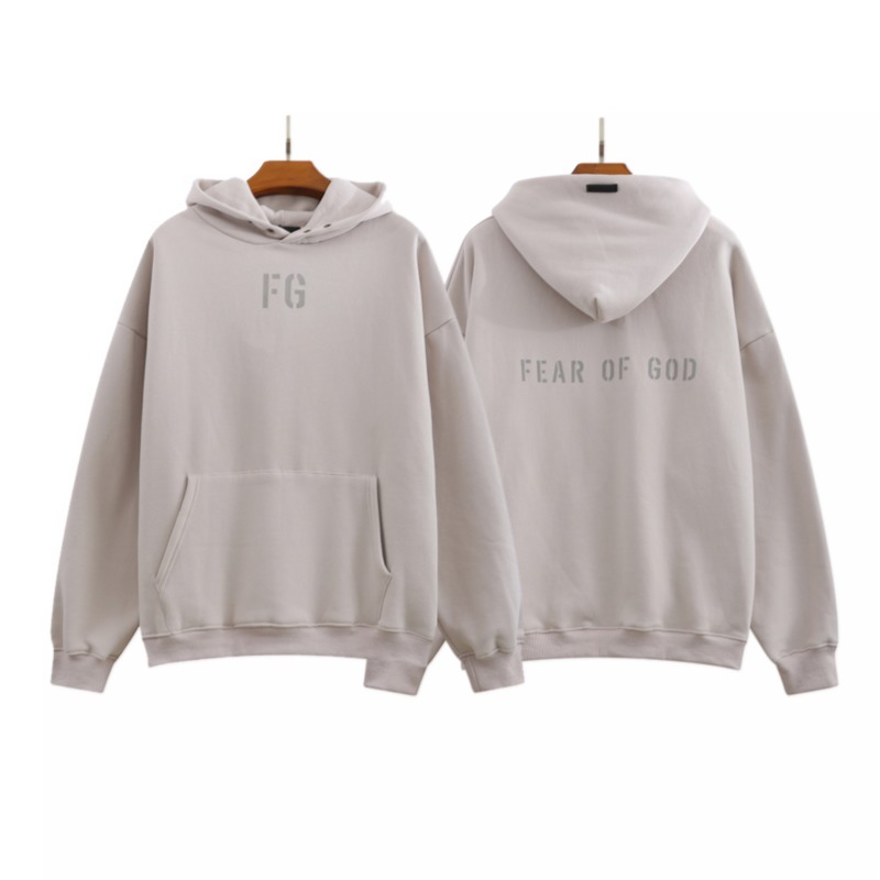 

2021 FOG FEAR OF GOD Season 7 Main Line High Street Hoodie ABC Flocking Print Loose Male G119, Black
