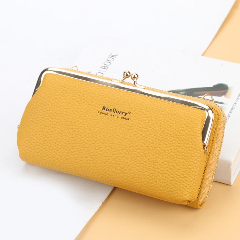 

Black Lady Multi-Functional Cross-Body Bag Korean Version Of Lychee Stripe Horizontal Wallet Zipper Zero Woman Waist Bags