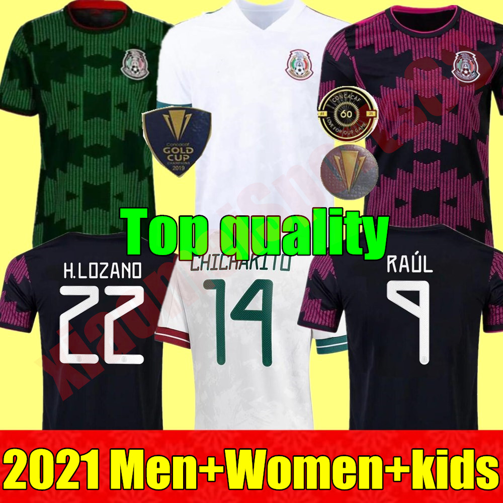 

adult Men women Kids kit 2021 Mexico soccer jerseys CONCACAF Gold Cup Camisetas 21 22 CHICHARITO LOZANO DOS SANTOS 2022 GUARDADO football shirt, Adult away