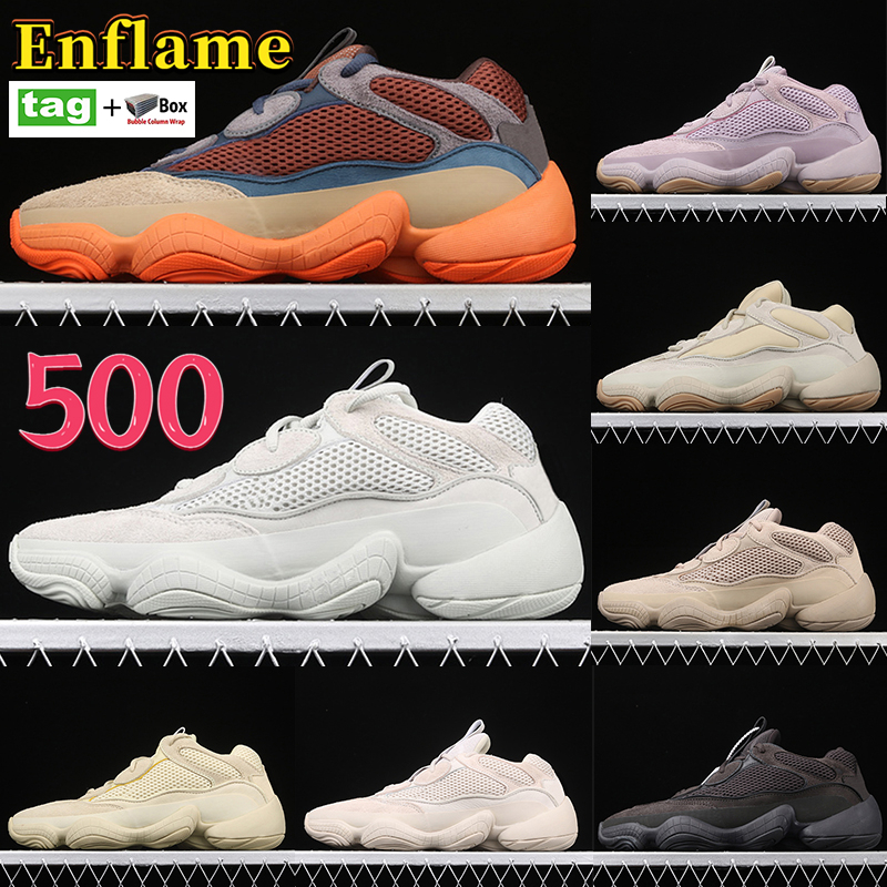 

Newest Desert rat 500 enflame running shoes bone white utility black Taupe Light stone blush salt soft vision super moon yellow reflective sneakers men trainers, Bubble wrap packaging