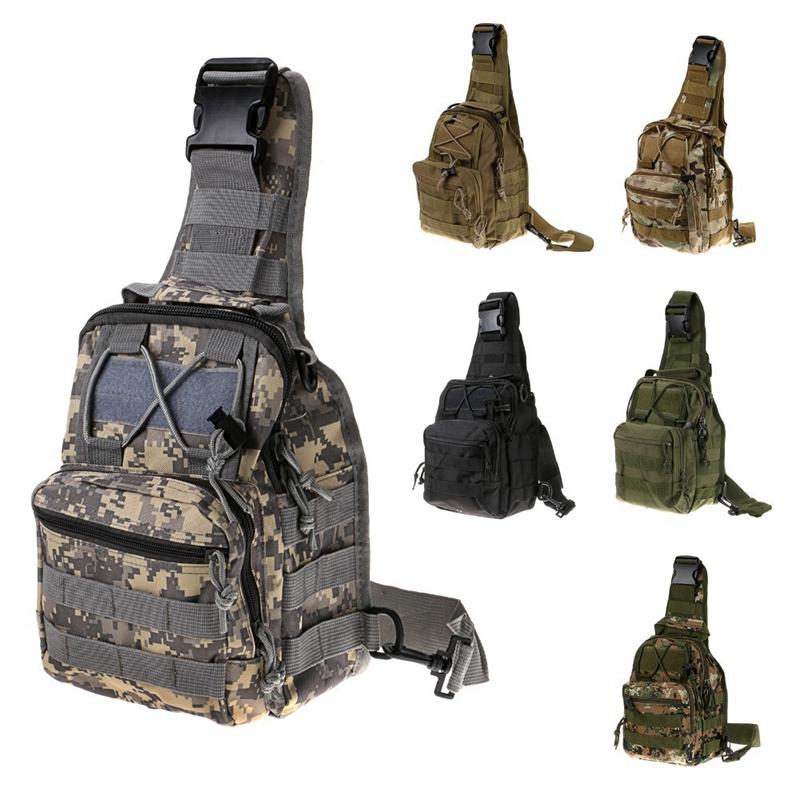 

Stuff Sacks Tactical Outdoor Sport Nylon Wading Chest Pack Hunting Camping Cross Body Sling Single Shoulder Bag, Black