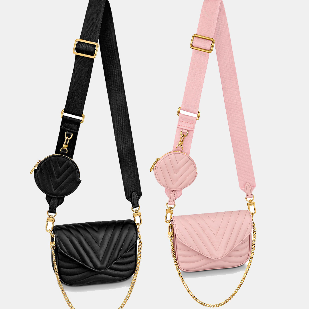 

Designer Multi Pochette tote Fashion Shoulder bag crossbody luxurious Handbags PU material Detachable round coin purse credit card mobile phone cosmetic bags, With packing box