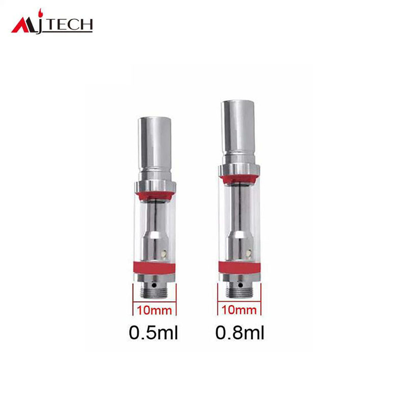 

Original Mjtech Glass Tube 5SA 510 thread Atomizer vaporizer Oil Cartridge Ceramic coil tank cartomizer For Disposable ecigarette vape mods