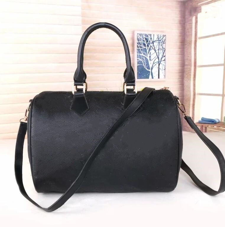 

Black embossed fashion Women messenger bag Classic Style Shoulder Bags Lady Totes handbags Speedy With ShouldeBlack, Brown