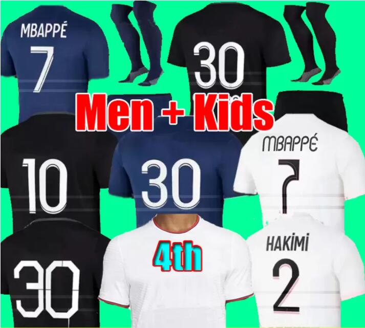

21 22 psGS MBAPPE soccer jersey SERGIO RAMOS DI MARIA DRAXLER football shirt 2021 2022 MARQUINHOS VERRATTI women kids kit + Men Maillots, Home