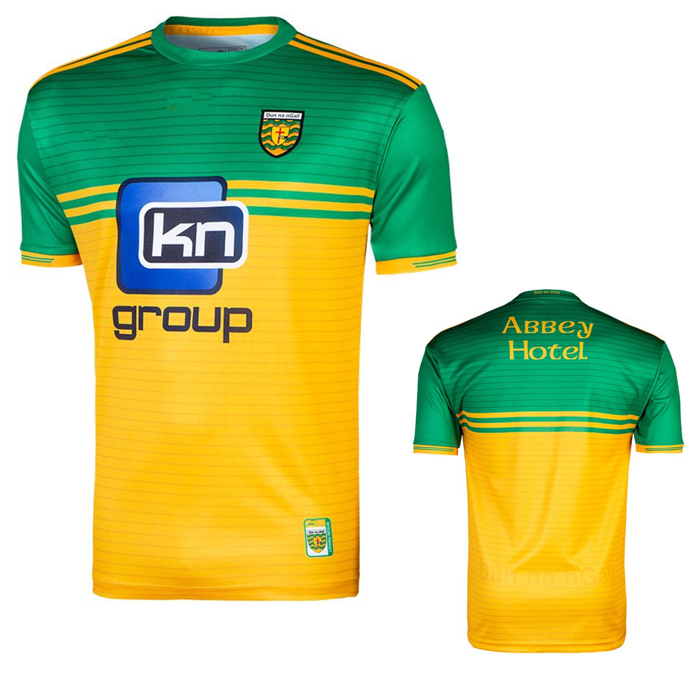 

2021 Donegal GAA 2-Stripe Home Jerseys Ireland Jersey shirt, White;black