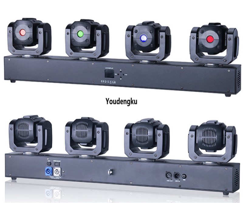 2pcs 4 Eyes DMX512 moving head stage laser light Red Green Blue Bar Laser Moving Head Light-image-732394269