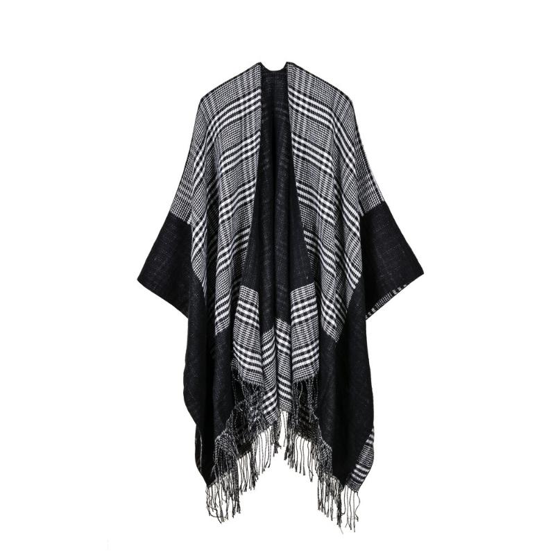 

Scarves Jacquard Frame Cashmere Women Winter Warm Shawls And Wraps Pashmina Thick Capes Blanket Femme Scarf