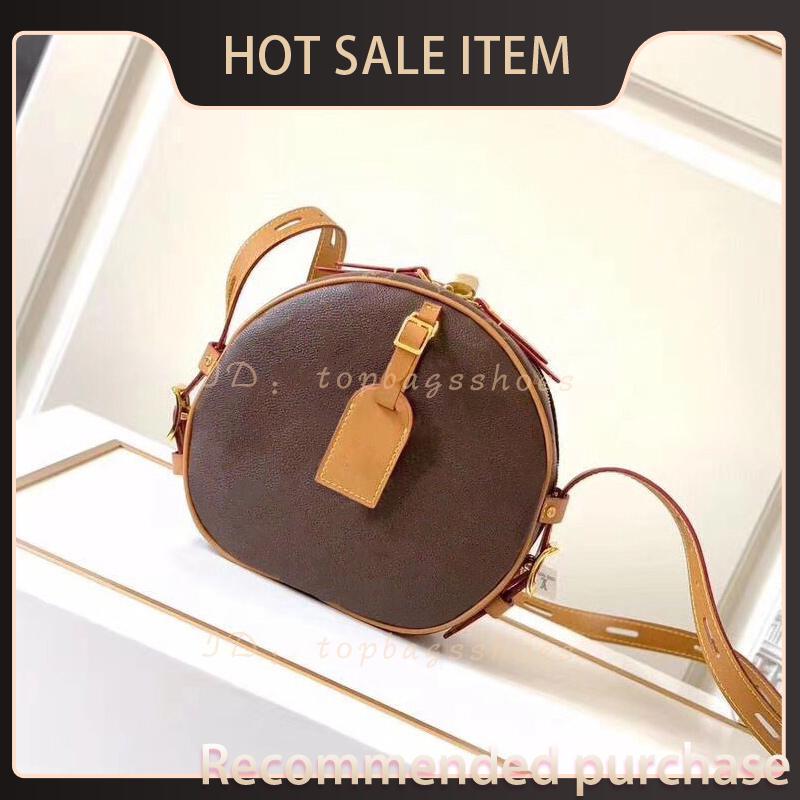 

Circle Bags Designers Brown 2021 Handbags Purses Real Crossbody Shoulder Top Original Brand Fashion Bucket Genuine Womens Quality Women Uieg, Red;black