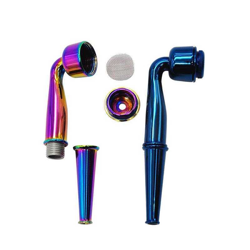 New Streamlined Colorful Smoking Pipe Multi-color Removable and Washable Metal Pipe With Cap 