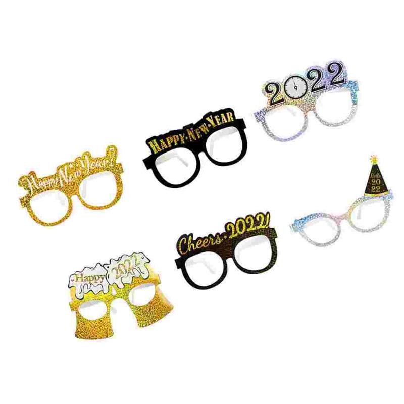 

Party Decoration 6Pcs Year's Eve Glasses Unique Festival Eyeglasses Po Shoot