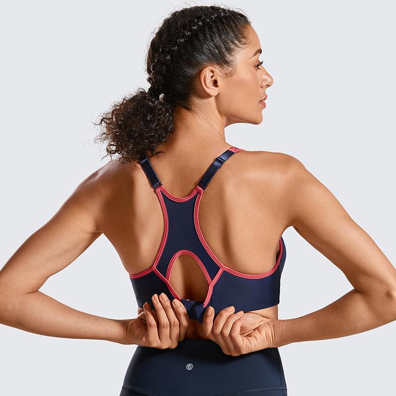 

Gym Clothing Women's High Impact Racerback Full Support Lightly Lined Underwire Sports Bra, Brick05