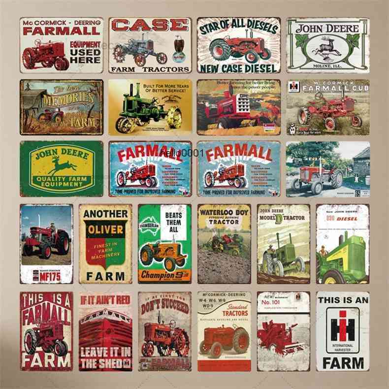 

Farm Tin Plaque Vintage Farmhouse Wall Decor Retro Metal Sign (20x30cm)a