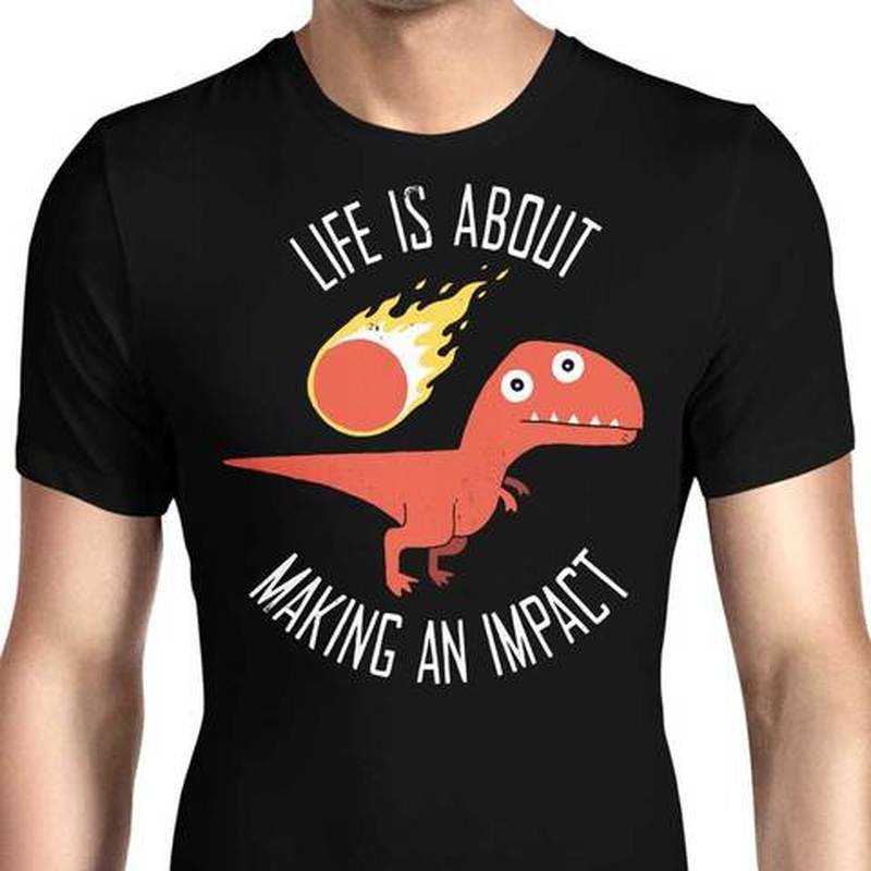 

European Style Dinosaur Pattern Ins Wind Round Neck Short-sleeved T-shirt for Men and Women, Comfortable and Loose, White;black
