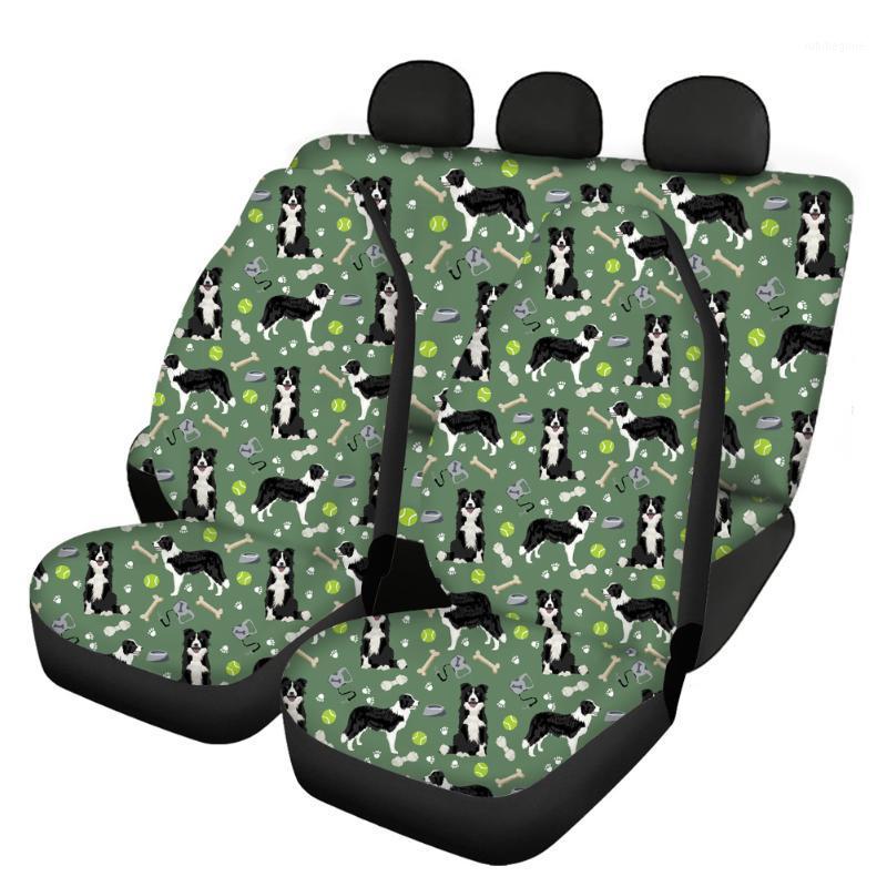 

Schnauzer Dog Seat Cover For Auto Front And Rear Breathable Fabric Car Accessories All Season Universal Fits
