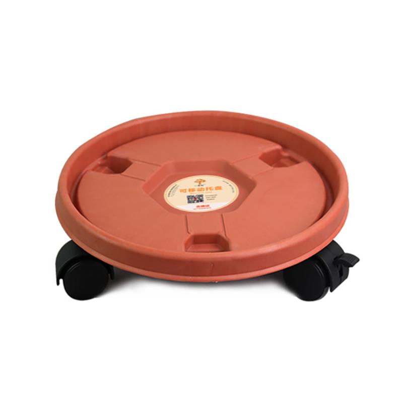 

Tray Movable Holder Flower Pot Rack Universal Wheel Plant Stand Round Removable Plastic Vase With Rollers Caster Wheels Pallet Planters & Po