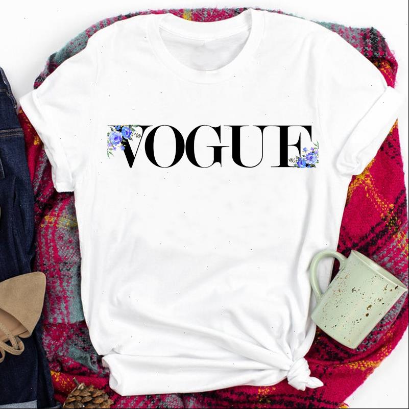 

Women Tops Letter Trend Style 90s Flower Floral Fashion Cute Tees for Lady Print Tshirt Clothes Top Graphic Female T, White