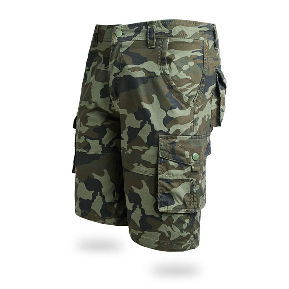 

shorts Summer tooling shorts men's camouflage Capris loose military pants large work, White;black