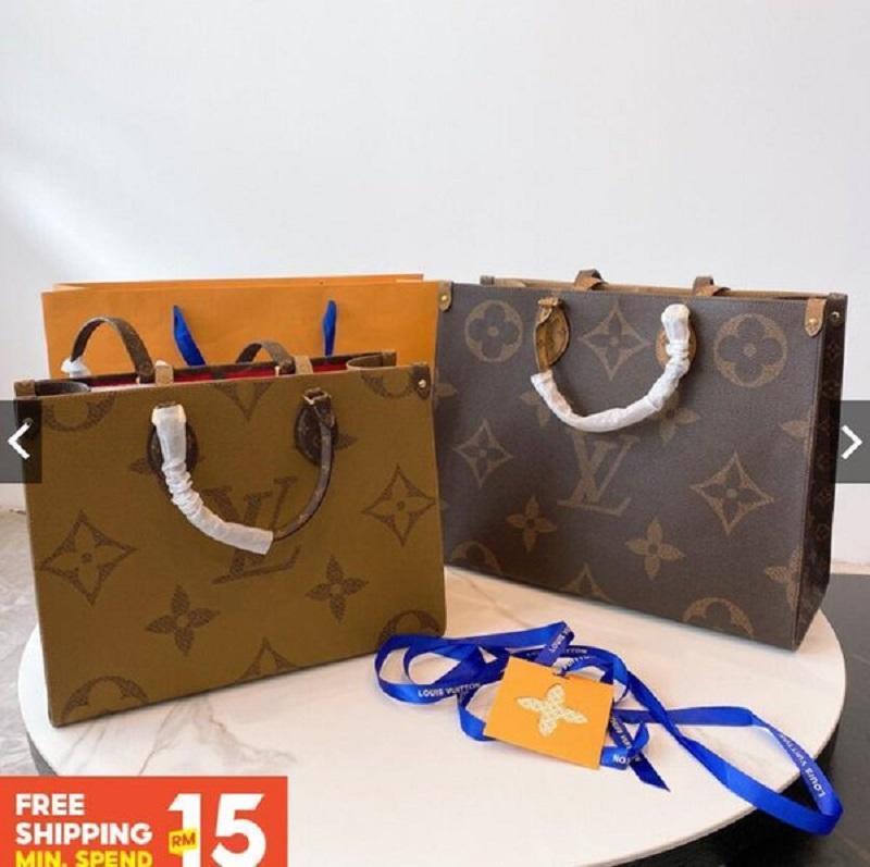 

GGLVLouisVitton YSLVUTTON Designer ONTHEGO Women Handbag Vintage Shoulder Bag Women Messenger Bags Ladies Crossbody Bag Handbag Female Tote pu, 33cm*27cm*14cm