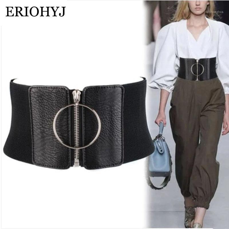 

Belts Plus Size Corset Belt Wide Stretch Cummerbunds Big Elastic Cinturon Mujer Waist Shaper Designer Ceinture Femme Punk Dress Cintos, Black;brown