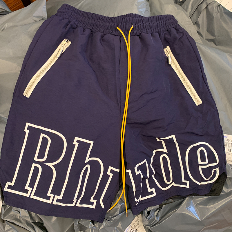 

Latest Color 21ss RHUDE Shorts Designers Mens Basketball Short Pants 2021 Luxurys Summer Beach Palm Letter Mesh Street Fashion Sweatpants, Yellow