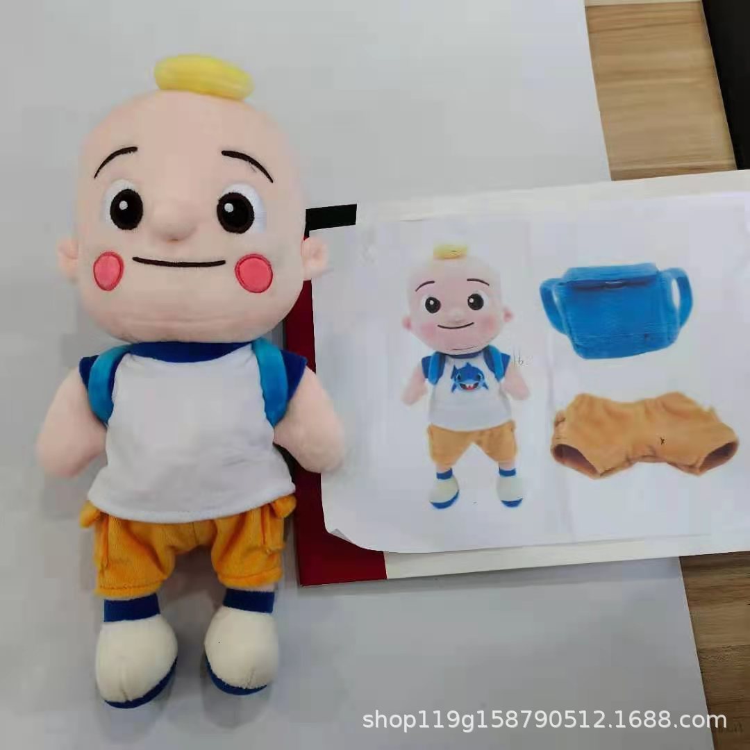Dolls 30cm Cocomelon Bear Holding Jj Doll Glow with Music-image-720392002