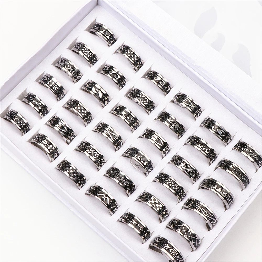 

Fashion Vintage Stainless Steel Animal Geometry Mix Style Rings For Men Women Jewelry Internal polishing