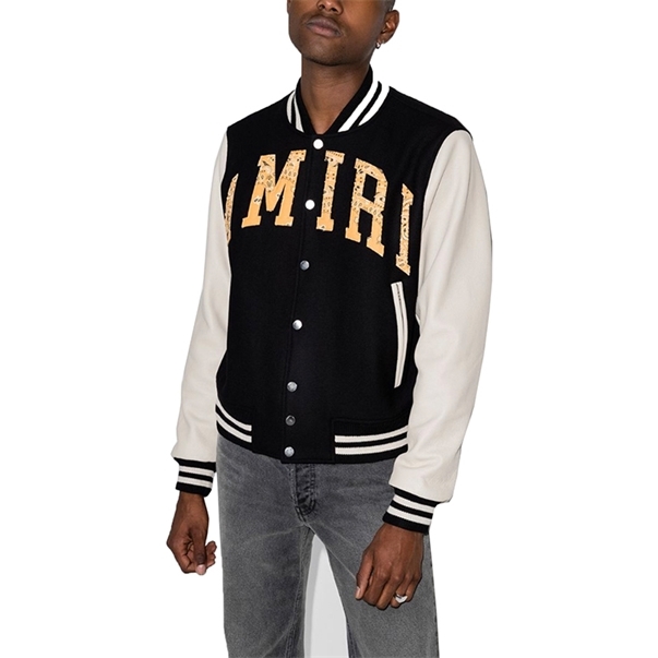 

Amir i same fashion brand 21fw amiry cashew nut flower casual Baseball Jacket men's and women's jacket autumn winter SLP ISRK CRHH, Black;brown