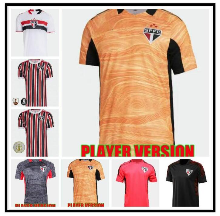 

21 22 Sao Paulo Soccer Jersey DANI ALVES PATO third away black red 2021 2022 Hernanes Club Home white football shirt thailand, Black;yellow