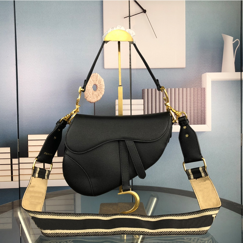 

Designer Fashion Saddle Bags Top Quality Leather Shoulder Wallet Metal Hanging Crossbody Bags for Women, Box