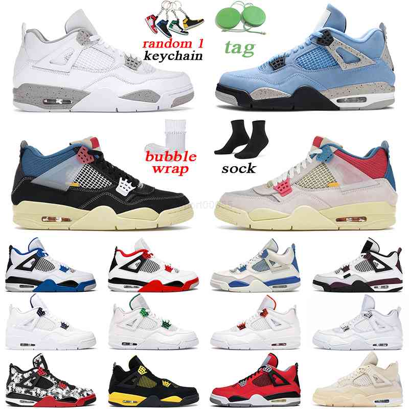 

Union 4 Men Outdoor Shoes 4s University Blue Black Cat Fire Red Bred Cactus Jack Mens Womens Trainer Sports Sneakers, # 23