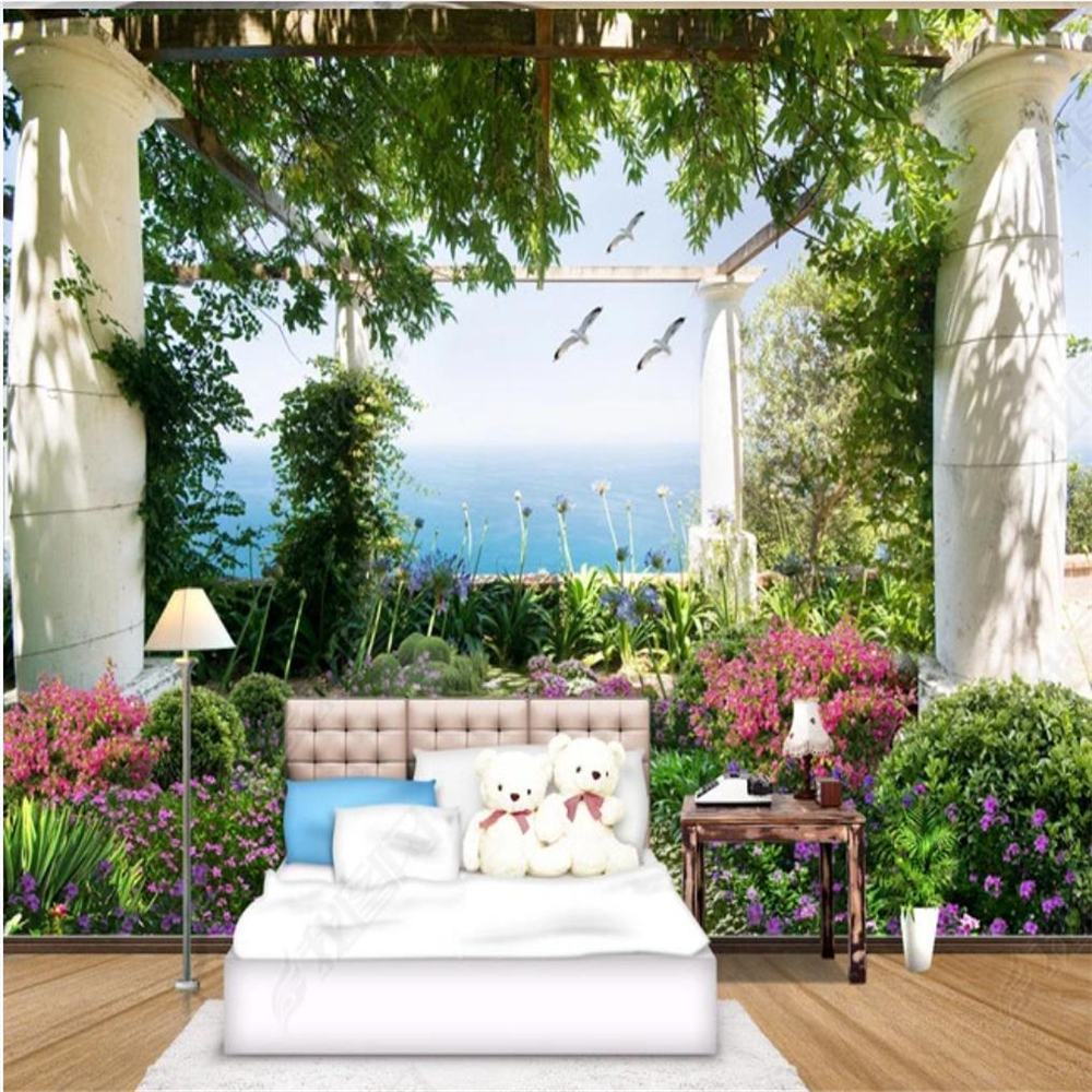 Cusotm Garden wallpapers background wall mural 3d murals wallpaper for living room-image-691240522