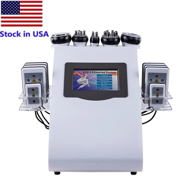 

6in1 RF Ultrasonic Slimming Cavitation Vacuum lipoLaser Radio Frequency 40K Lipo Liposuction for Spa Fat Burner Weight Loss machine