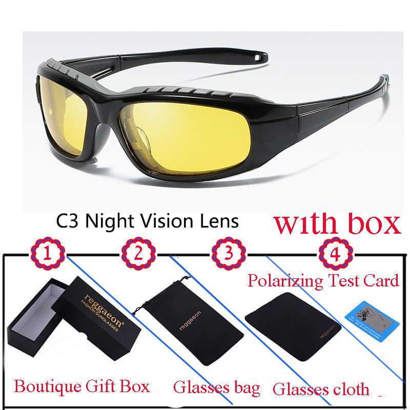 

Ultralight Frame Men Polarized Sports Driving UV400 Goggles Sunglasses Protection Eyewear Gafas De Sol, White;black