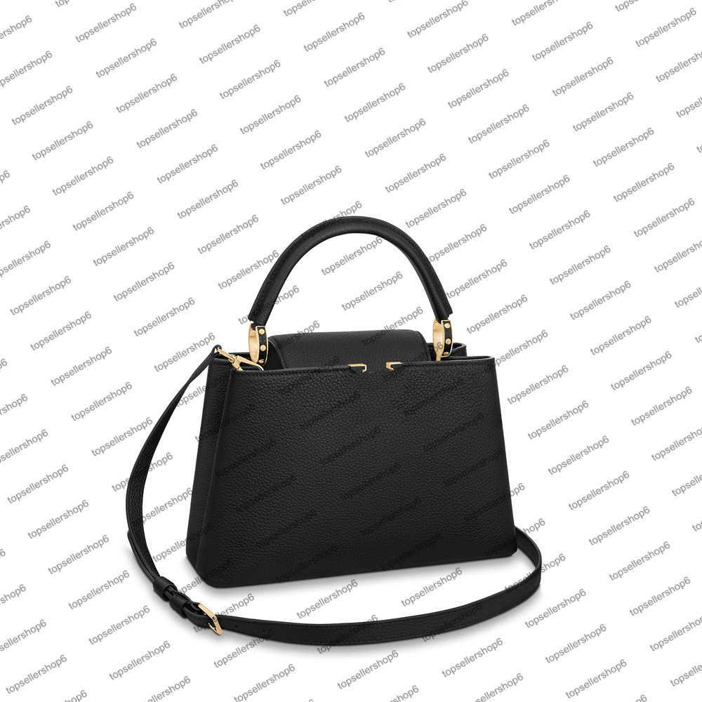 

M42259 M56071 CAPUCINES MM MINI Designer women bag genuine calf leather cross-body clutch purse handbag shoulderbag top handles tote 4 size, 2 m42253 pebble metal letter buckle