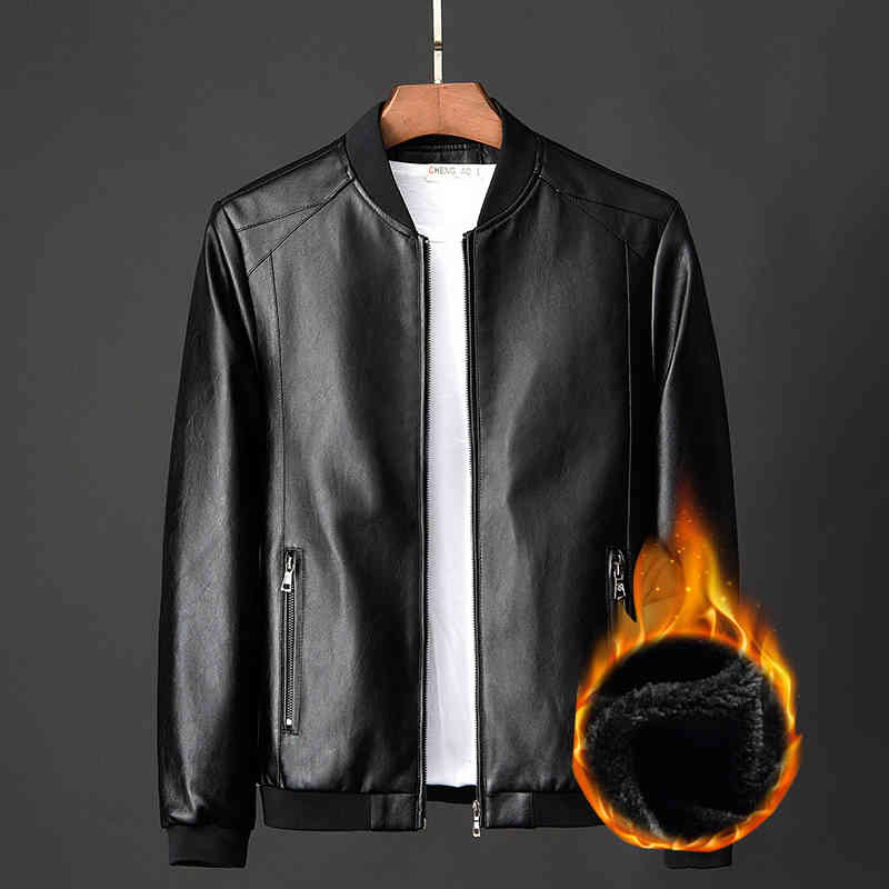 

pant Chaqueta cuero autntico abrigo invierno motocicleta hombre, de piel autntica clida para, Beige