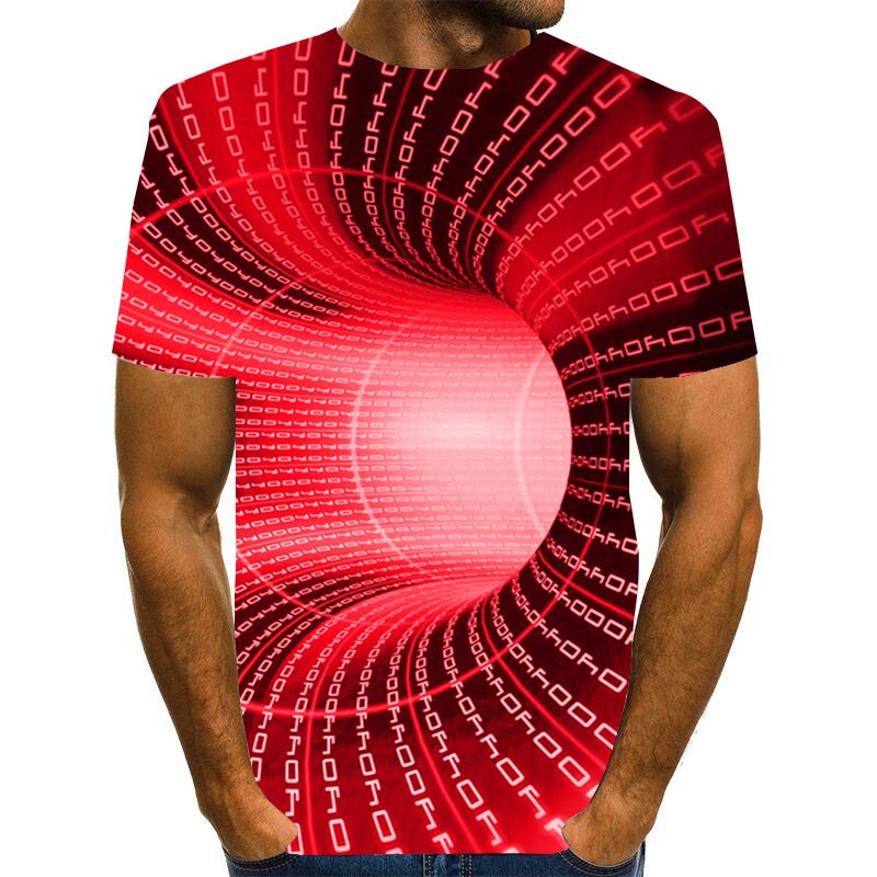 

Graphic Mens T Shirt Fashion 3 Digital Tees Boys Casual Geometric Print Visual Hypnosis Irregular Pattern Tops Eur Plus Size XXS-5XLWKAZ, Style6
