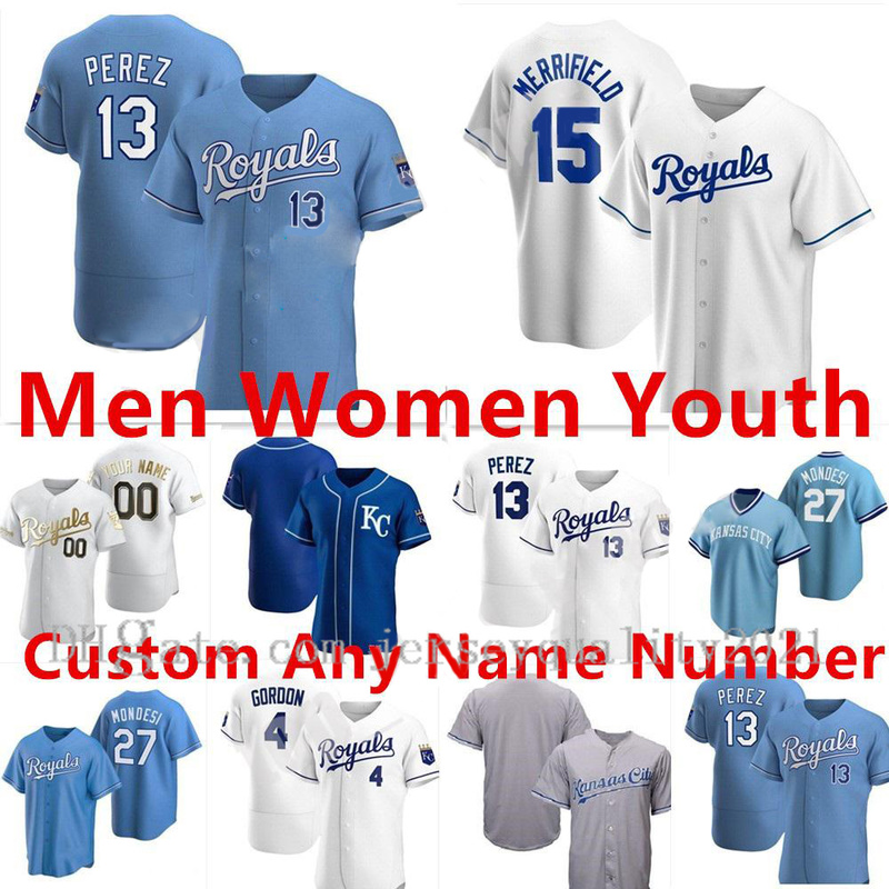 

Baseball Jersey Kansas City 2021 Royals Jersey George Brett Jorge Soler Whit Merrifield Hunter Dozier Danny Duffy Adalberto Mondesi Nicky Lopez Ryan O'Hearn Kennedy, Colour 9