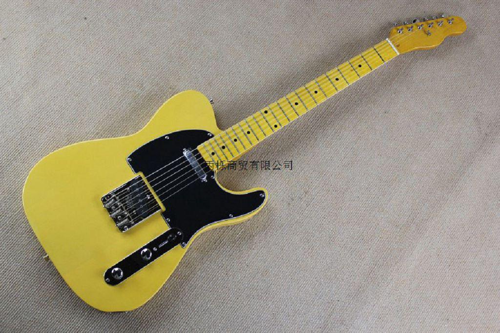 . wholesale High Quality F telecaster custom shop telecaster yellow Electric guitar -1-image-688975067