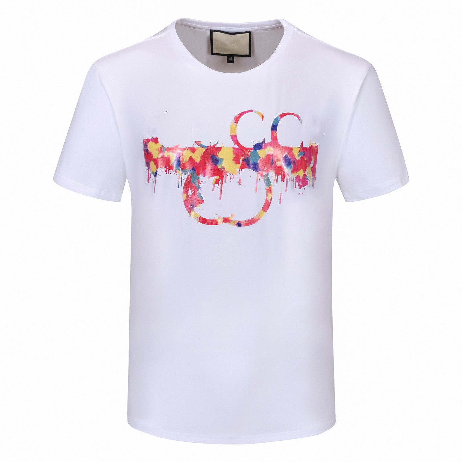 

Mens and womens designers luxury clothing T shirt European TOPS G fashion brand letter printed shirts casual t-shirt of the same style for m, White;black