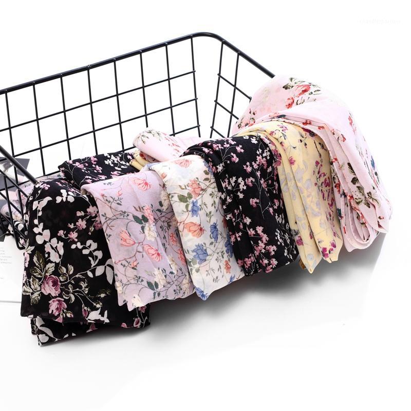 

Scarves Style Print Chiffon Hijab Scarf Women Muslim Summer Lightweight Long Shawls Headscarf Wraps 20pcs/lot