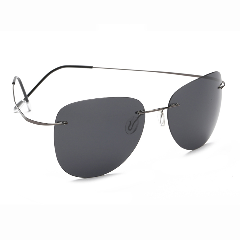 

100% titanium polarized sunglasses Polaroid super light brand Designer Random Polaroid Gafas Men sunglasses Glasses wholesale, Silver
